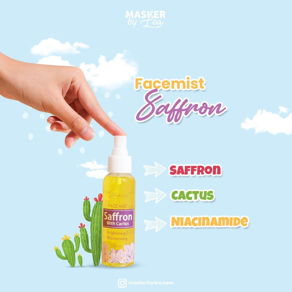 Mặt nạ MIST GLOWING SAFRON BY LEA GLORIA - FACEMIST SAFRON LEA GLORIA đóng gói hàng mới | BigBuy360 - bigbuy360.vn