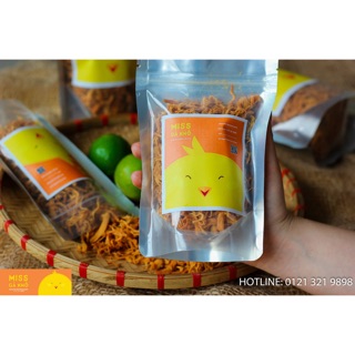 KHÔ GÀ (không lá chanh) - 100GR - Cay/Cay vừa/Không cay - Miss Gà Khô