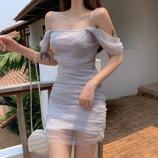 Đầm trễ vai ống đứng gợi cảm [Oder]