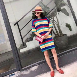 Váy len kẻ quảng châu