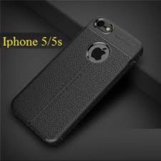 Ốp lưng iphone 5/5s silicon giả da,chống sốc auto Focus