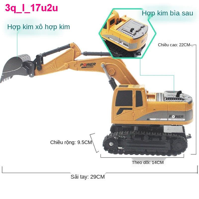 xe điều khiển từ xaXe máy xúc điều khiển từ xa chạy điện lớn Little Boy Xây dựng hợp kim có thể sạc lại Bộ đồ chơi t