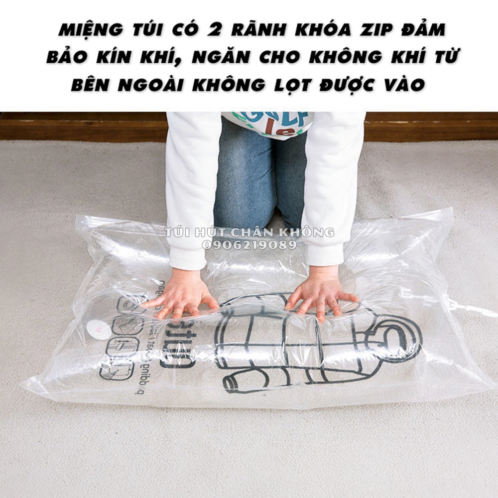 Túi Hút Chân Không Có Móc Treo Áo Khoác 360 Độ Thông Minh Chống Nhăn Chống Ẩm Mốc ToKi-002