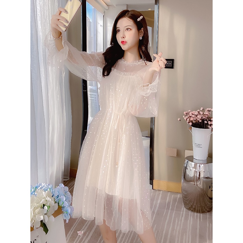 Đầm xòe voan quảng châu cao cấp D1653