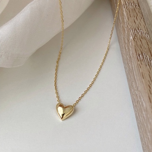 Vòng cổ mạ vàng 18k mặt hình trái tim dễ thương cho nữ
