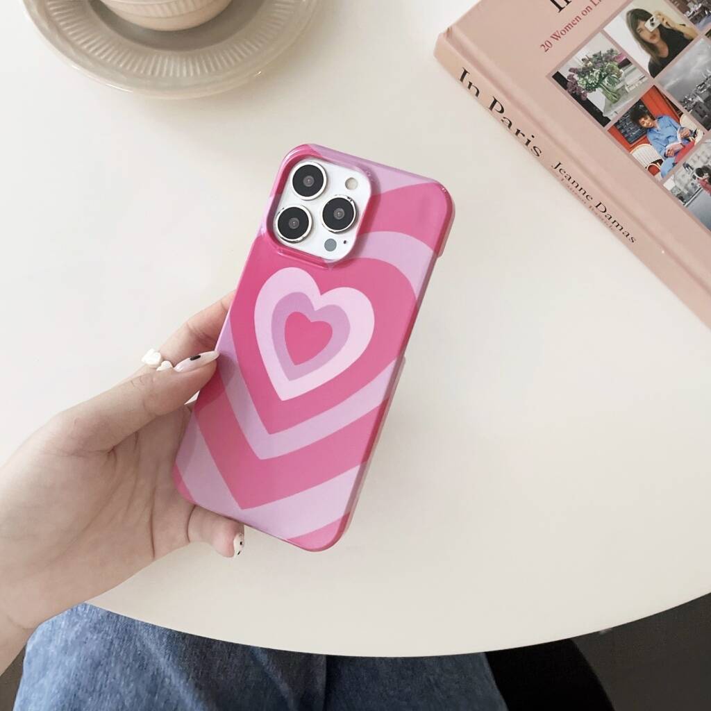 Ốp Điện Thoại Cứng Họa Tiết Trái Tim Cho iPhone X Xs Xr Xsmax 11 11Pro 11ProMax 12 12Pro 12ProMax 13 13Pro 13ProMax 14 14Pro 14Plus 14ProMax