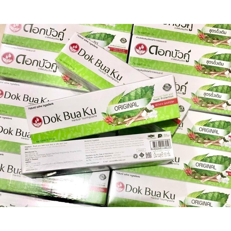 Kem Đánh Răng Dok Bua Ku thảo dược -HNK Thái Lan 150g