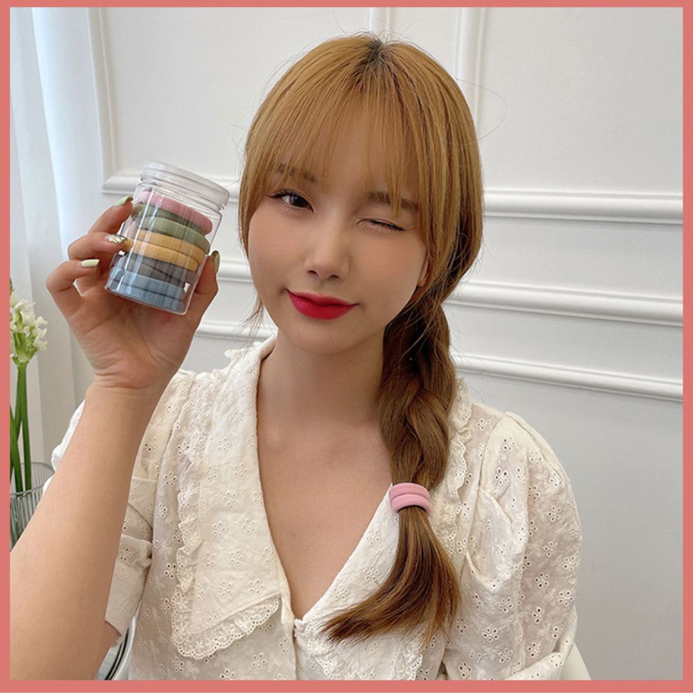 Set 7 dây buộc tóc co giãn màu sắc ngọt ngào phong cách Hàn Quốc thanh lịch nhẹ nhàng cho nữ