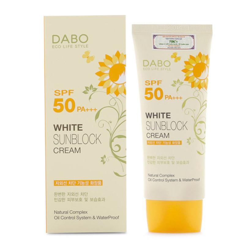 Kem chống nắng Dabo White Sunblock Cream SPF50 PA+++ Hàn Quốc 70ml