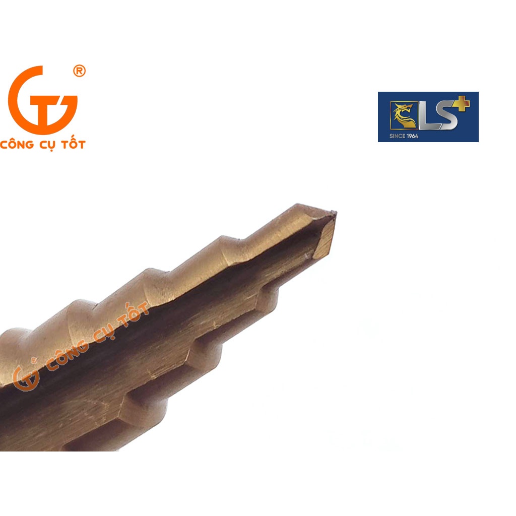 Mũi khoan tháp bước thẳng chuôi lục LS+
