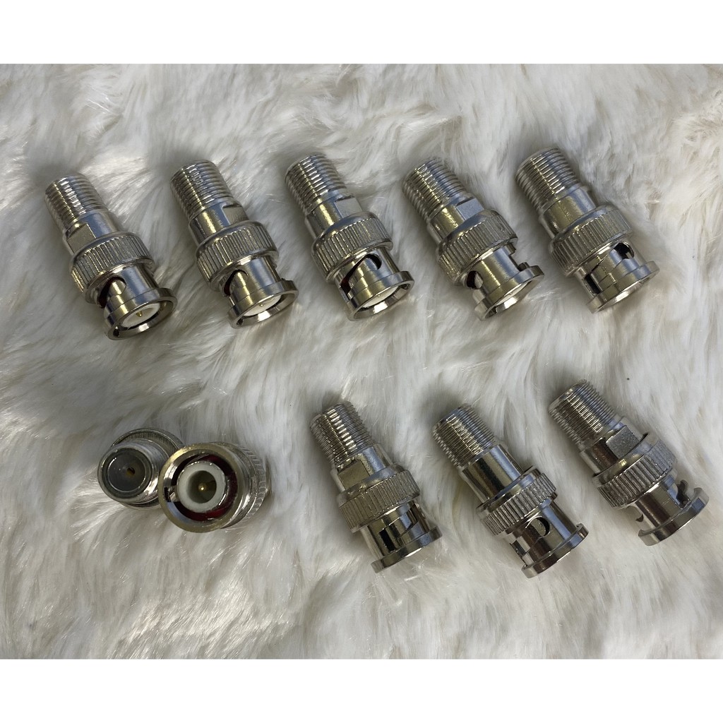 Bộ Jack BNC + F5 (Loại 1) Lõi Kẹp Bằng Đồng Chống Nhiễu, Chịu Nhiệt Cực Tốt