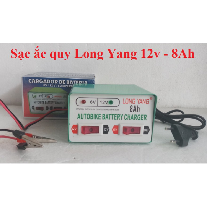 Bình sạc ắc quy 2 chế độ 6V-12V Sạc ắc quy cho xe - 308