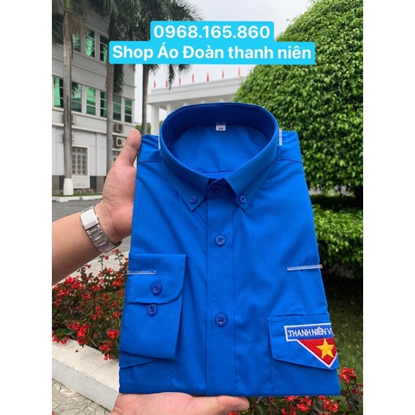 Áo Đoàn thanh niên sơ mi dài tay cao cấp (có hộp/ túi đi kèm)