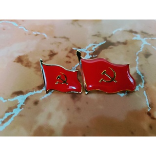 Huy hiệu cờ Đảng, cờ búa liềm Việt Nam loại to 2x3cm