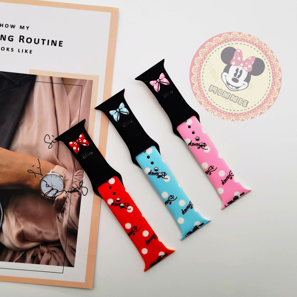 DISNEY Dây Đồng Hồ Thông Minh Apple Watch Series 6 5 4 3 2 1 Iwatch Strap 44mm 40mm 38mm 42mm T500 W26 U78Plus Ft50 F10 F18 F20