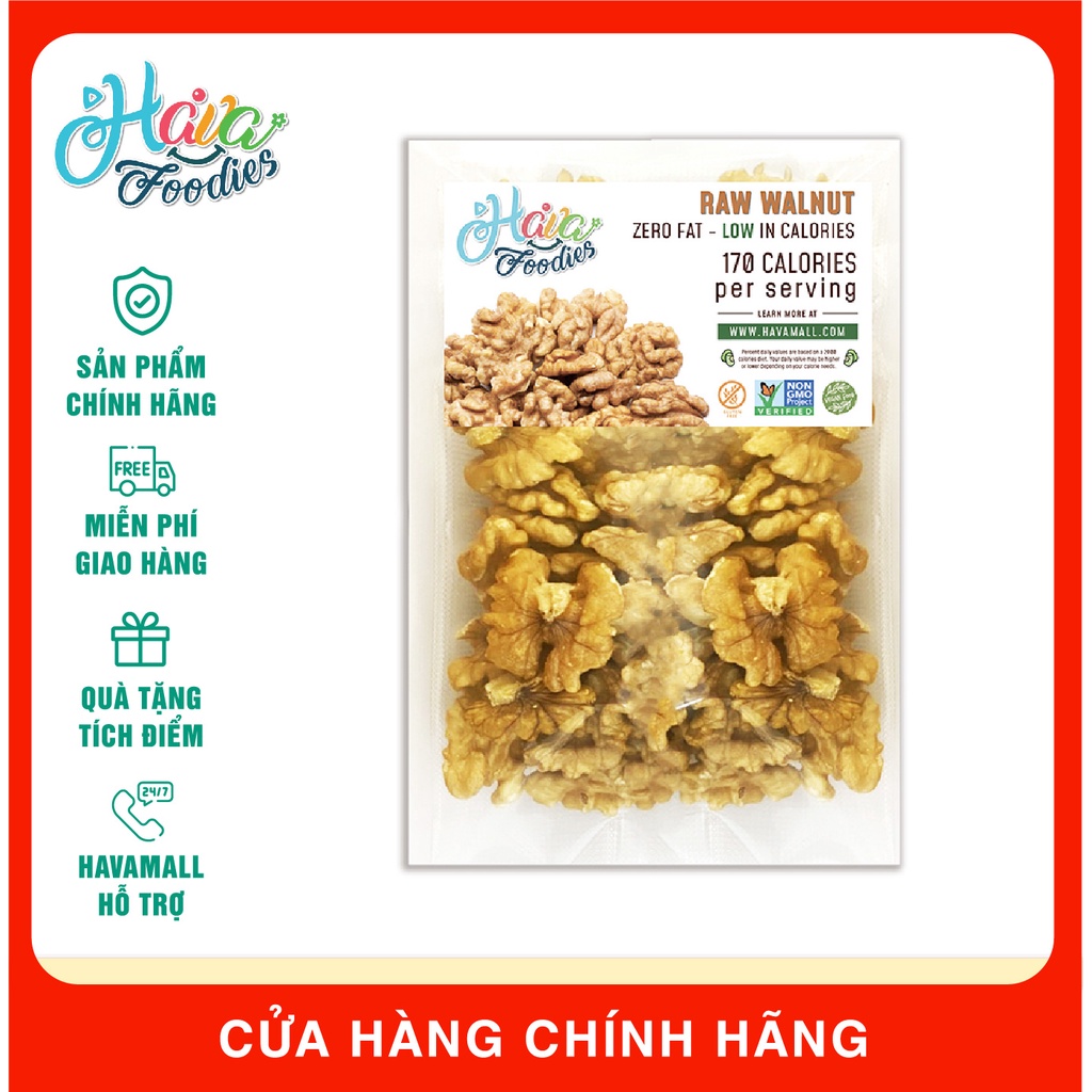 Hạt Óc Chó Chưa Qua Chế Biến Havafood 80gr – Walnut Seeds
