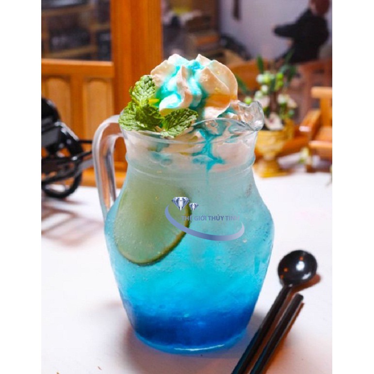 Ly Thủy Tinh Có Quai Miệng Rót Uống Trà Sữa 500 ML