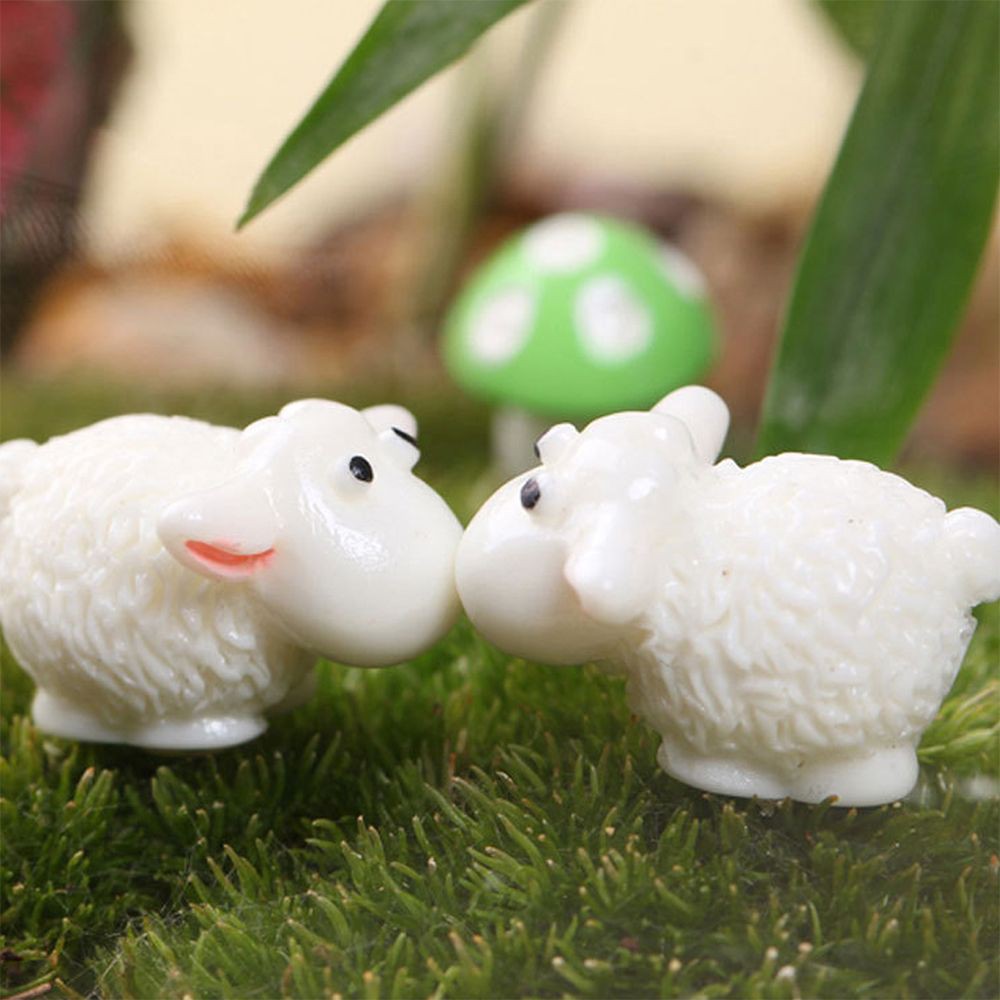 EPOCH Set 5 Chú Cừu Mini 1.5x2cm Bằng Nhựa Resin Dùng Trang Trí Tiểu Cảnh