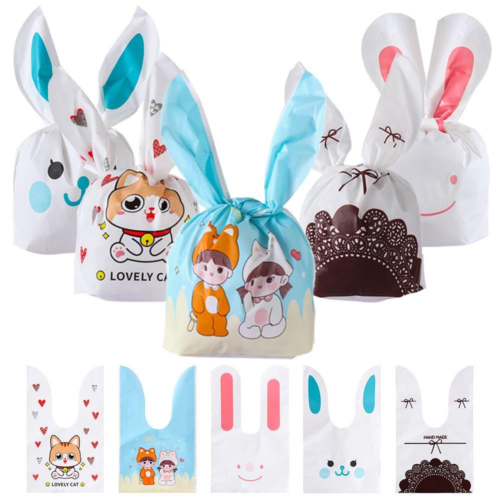 Set 10 Túi Đựng Bánh Quy Hình Thỏ Phục Sinh Dễ Thương
