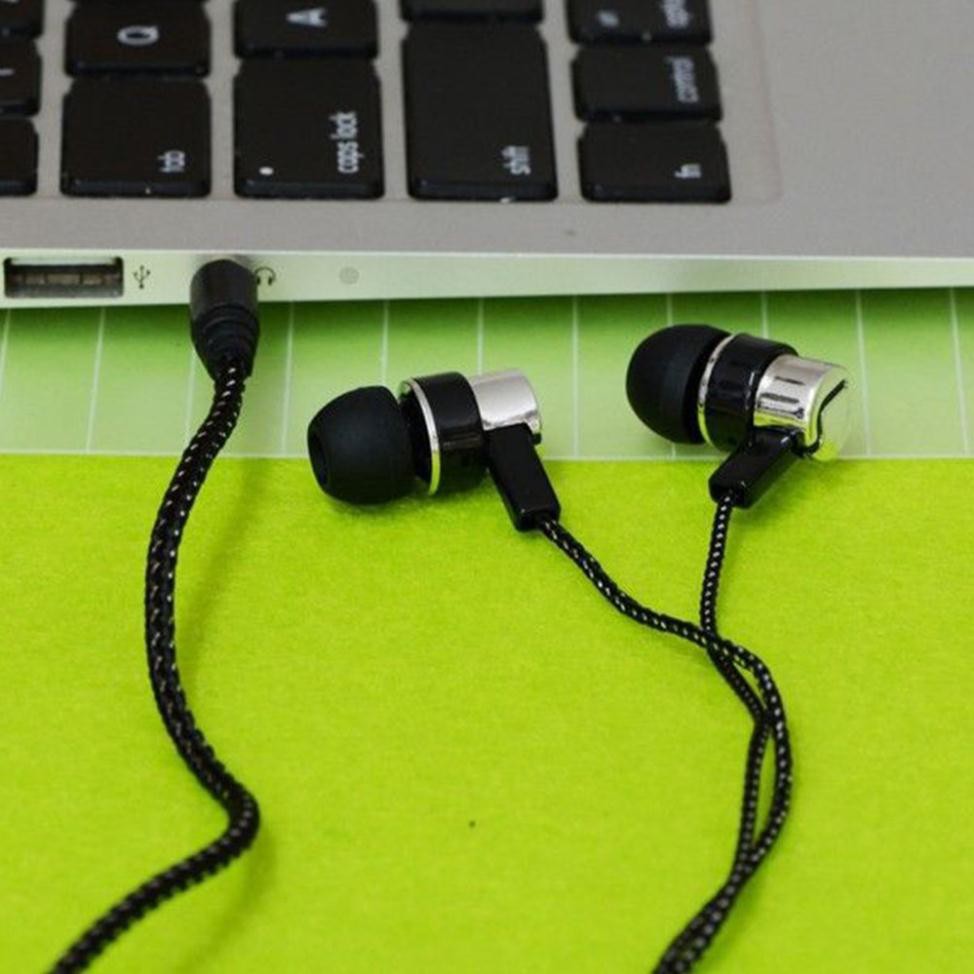 Tai nghe trong tai, headphone 3.5 mm âm cực trầm, thể thao. Earbud kim loại ₃ < `