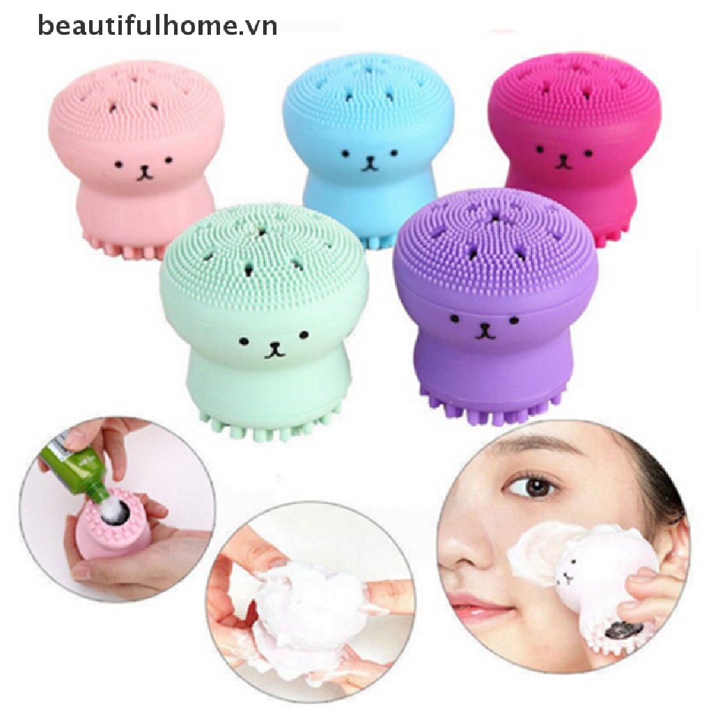 Dụng Cụ Chà Mặt Bằng Silicone Hình Bạch Tuộc Dễ Thương