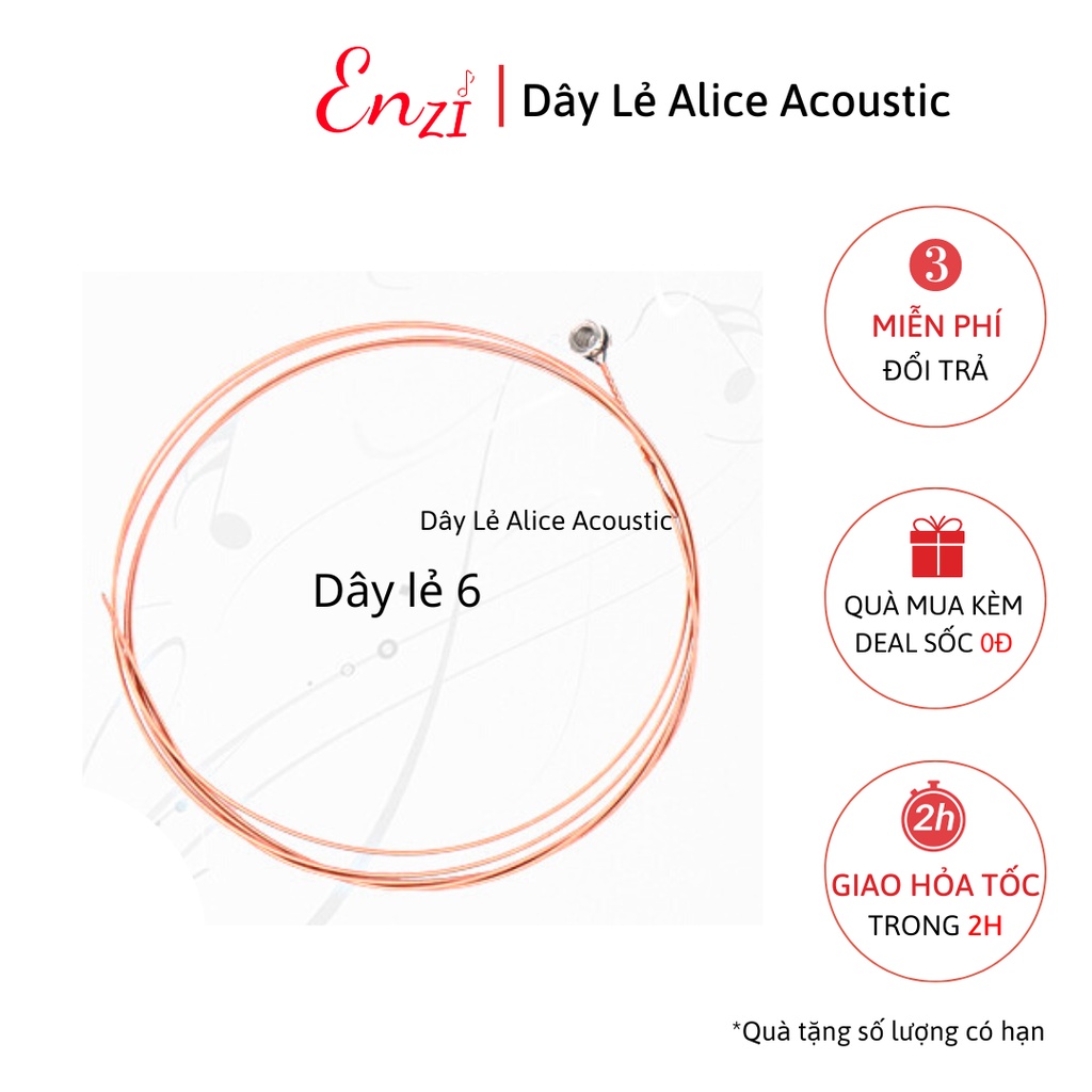 Dây lẻ đàn guitar acoustic Alice A206 AW432 AW436 Chính Hãng dây sắt đàn ghita acoustic  ENZI