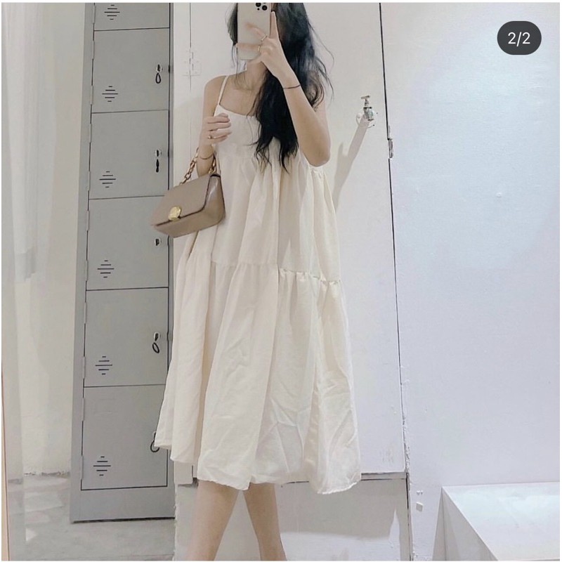 Đầm bbd 2s màu kem | BigBuy360 - bigbuy360.vn