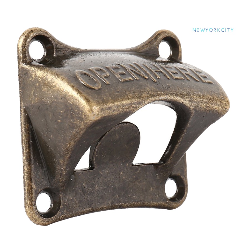 Dụng Cụ Mở Nắp Chai Gắn Tường Bằng Đồng Phong Cách Vintage