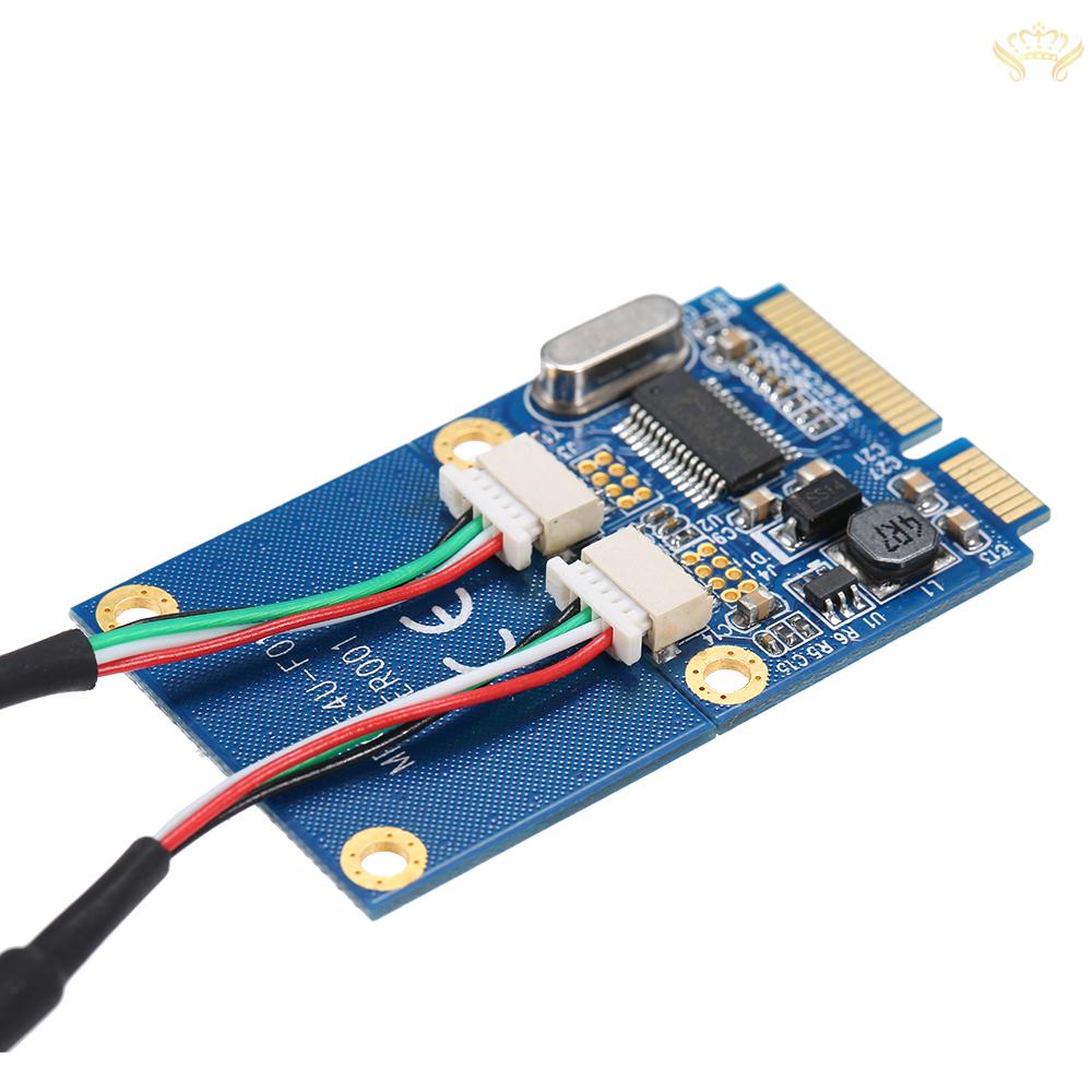 New  Mini PCI-E to Dual USB Adapter MINI PCIe to 2 Ports USB2.0 Converter Card Expansion Card