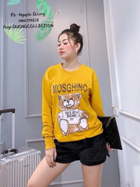 Áo nỉ Hoodie Moschi in hình chú gấu