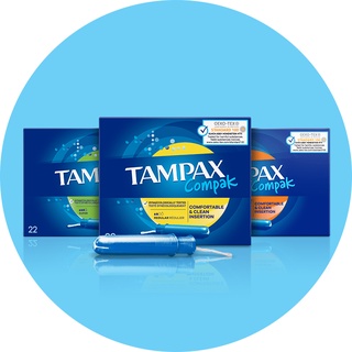 Tampon Tampax Compak - công nghệ ngăn rò rỉ - 22 que