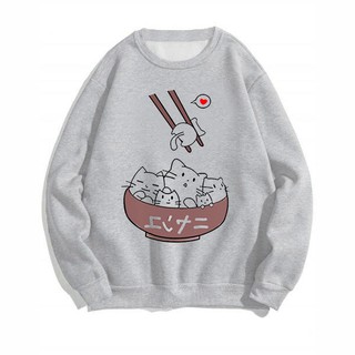 Áo Sweater nữ in Mèo Cute vải nỉ bông mềm mịn (NHIỀU MÀU) size 40-70kg
