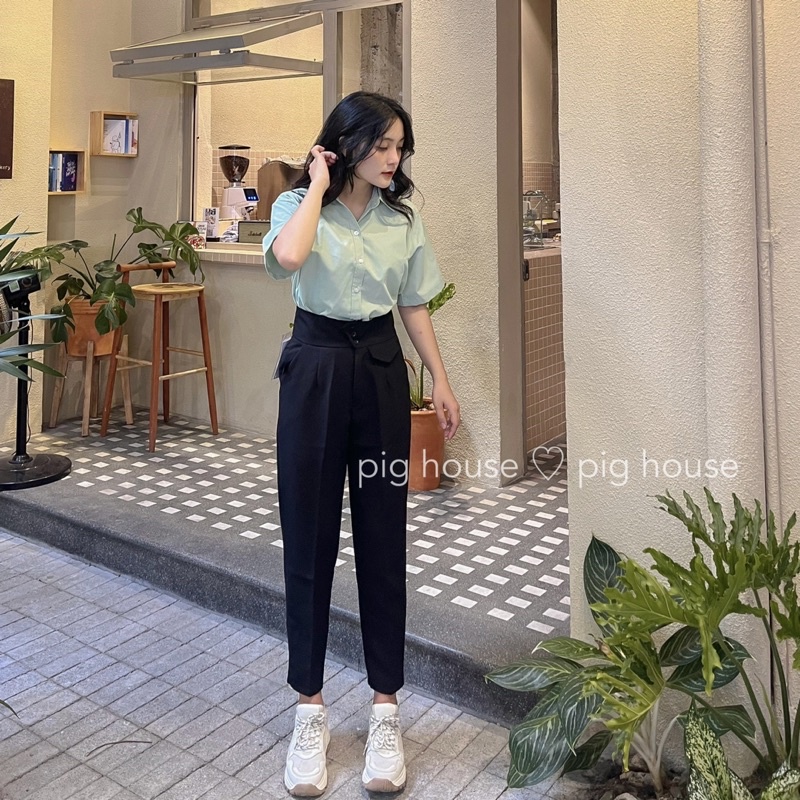 Quần tây 3 nút chất dày dặn form xinh ( Ảnh thật )