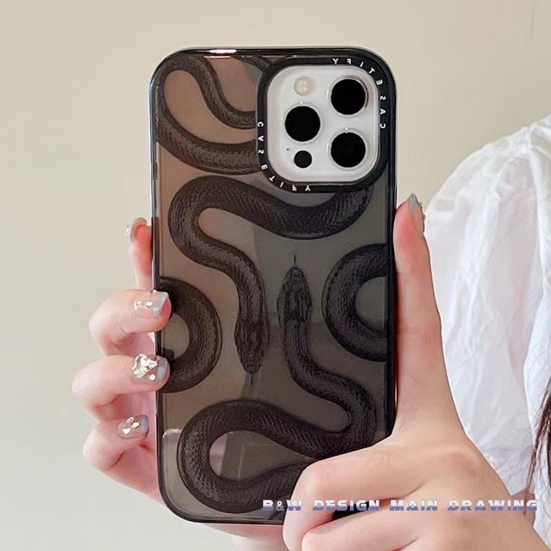 Ốp Điện Thoại Mềm Trong Suốt Họa Tiết Da Rắn Sang Trọng Cho iPhone 14 13 12 11 Pro MAX 14Plus IX XS MAX XR 7Plus 8Plus