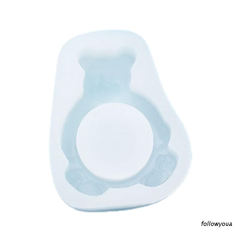 Khuôn silicone hình gấu dùng đúc giá đỡ nến sáp diy