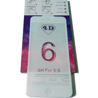 MIẾNG DÁN CƯỜNG LỰC 4D - IPHONE 6 PLUS, 6S PLUS - FULL MÀN HÌNH (MÀU TRẮNG)