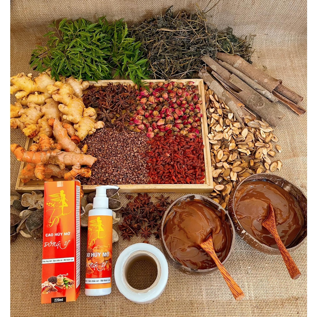 Cao Gừng Đông Y Hủy Mỡ, Săn Chắc, Mờ Thâm Rạn 220ml + Tặng Kèm Cuộn Nilon Ủ Nóng