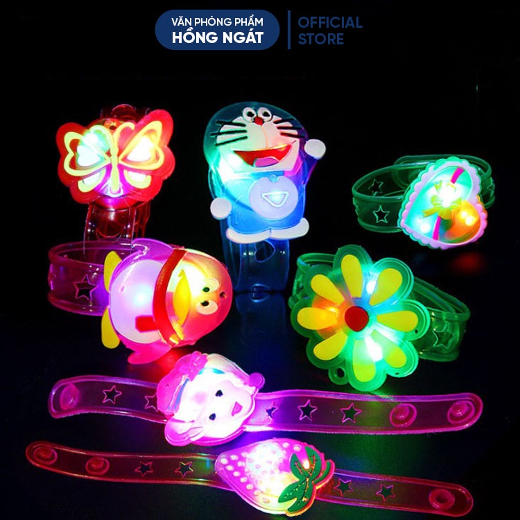 Đồ chơi trẻ em vòng tay hoạt hình phát sáng có đèn led bằng nhựa làm quà tặng cho bé từ 2 tuổi DC11