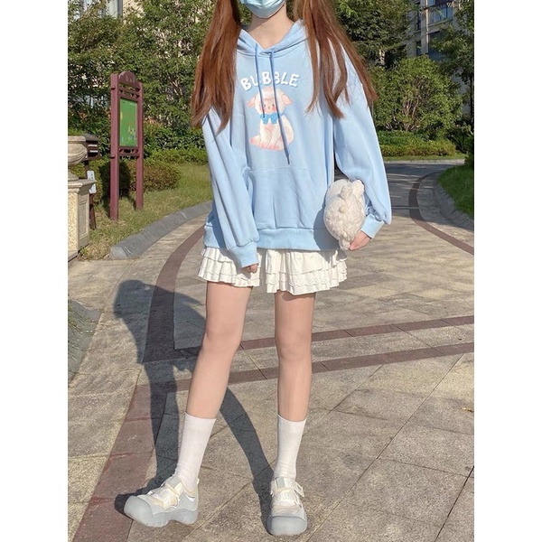 Áo Hoodie Nỉ Bông Tay Dài Unisex Cừu BUBBLE