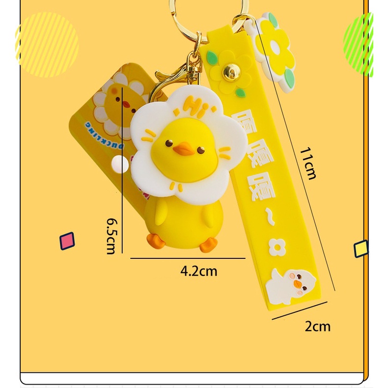 MÓC KHÓA TRANG TRÍ CHONG CHÓNG VỊT NỞ HOA