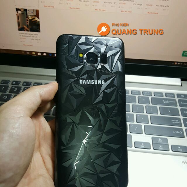 MIẾN DÁN LƯNG HÌNH RỒNG-VÂN KIM CƯƠNG CAO CẤP S7/S7E/S8/S8PLUS/NOTE8