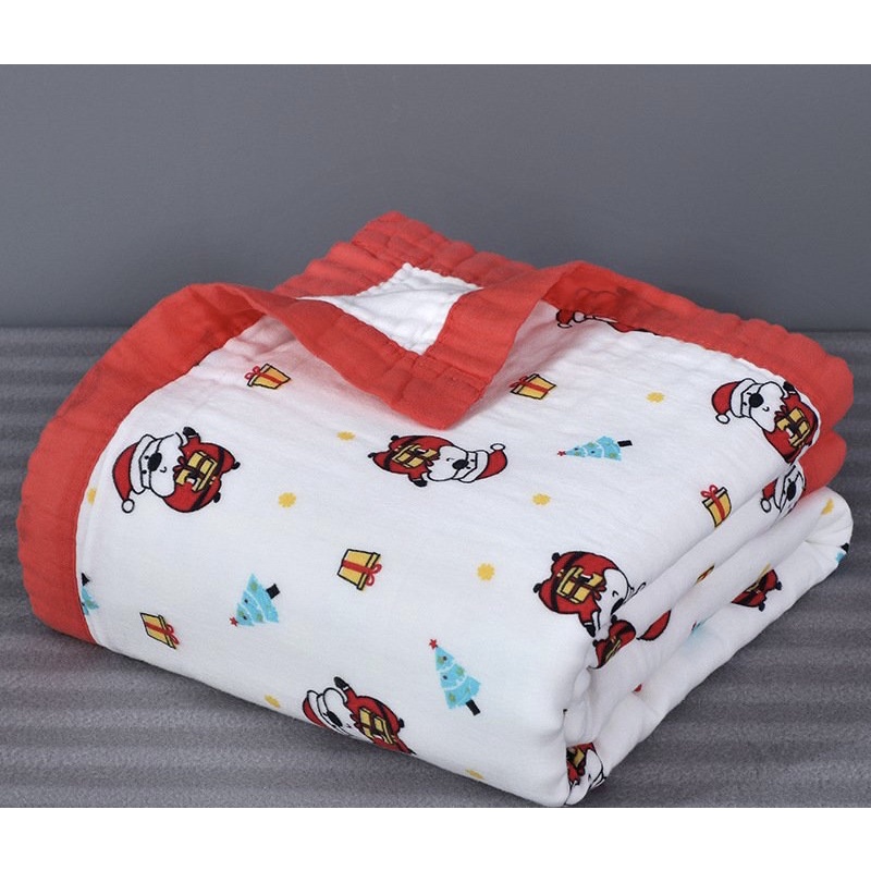 Khăn đa năng cotton 6 lớp bo viền Mom Trusted