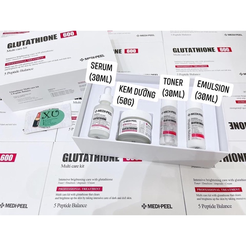 Sét Dưỡng Trắng Cấp Ẩm Phục Hồi Da Medi-Peel Bio-Intense Gluthione 600 Multi Care Kit - Hàn Quốc BONGSHOPAUTHENTIC