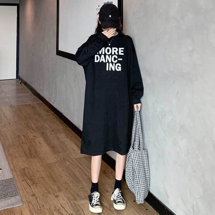 Đầm Ngủ Dài Qua Gối Tay Dài Dáng Rộng Phong Cách Hàn Quốc Thời Trang Thu Đông Mới Cho Nữ