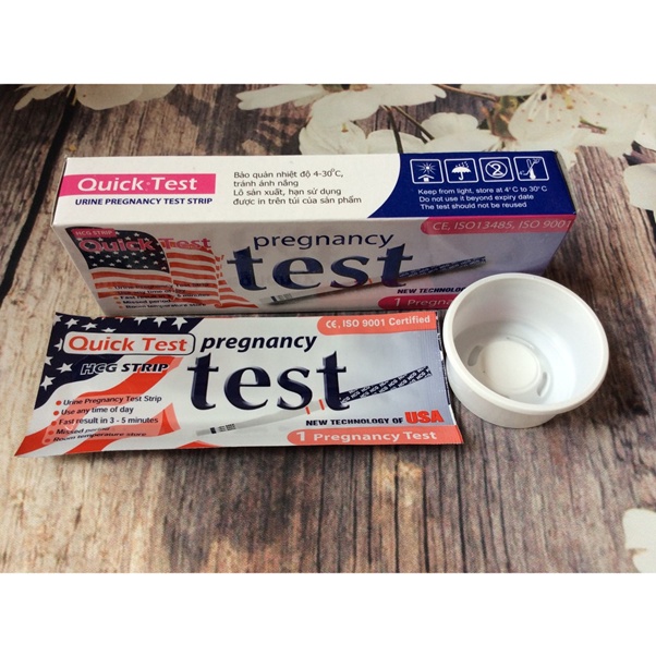 Que thử thai Quickseven 2 vạch chính xác - test thử thai hai vạch sớm nhanh hiệu quả tức thì