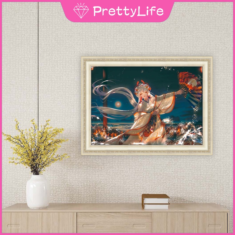 Bộ Tranh Đính Đá 5D Tự Làm 40x50cm Hình Cô Gái Trung Hoa Cổ Đại Trang Trí Nhà Cửa