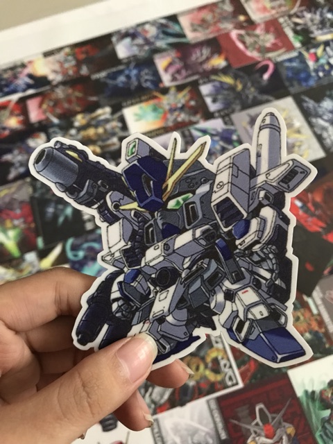 Combo 100 sticker gundam dán nón bảo hiểm vali laptop keo xe