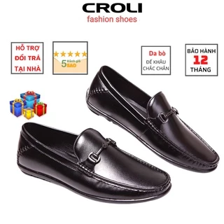 Giày da nam.Giày lười nam CROLI 3616 da bò 100%,giá tại xưởng