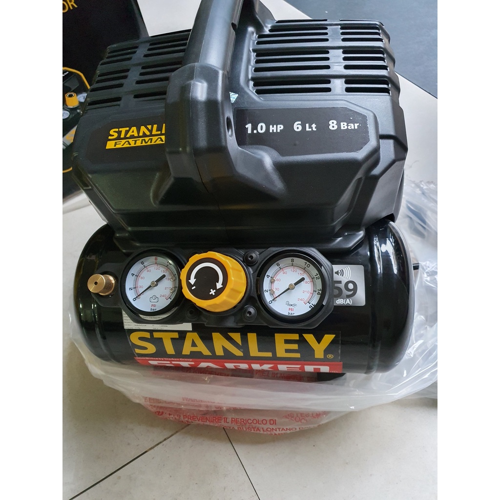Máy nén khí không dầu 1 H.P Stanley FatMax DST 101/8/6  SIÊU GIẨM ÂM - CHÍNH HÃNG