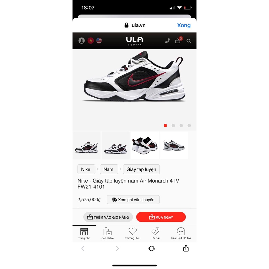 Đôi giày thể thao hiệu Nike Air Monarch chính hãng